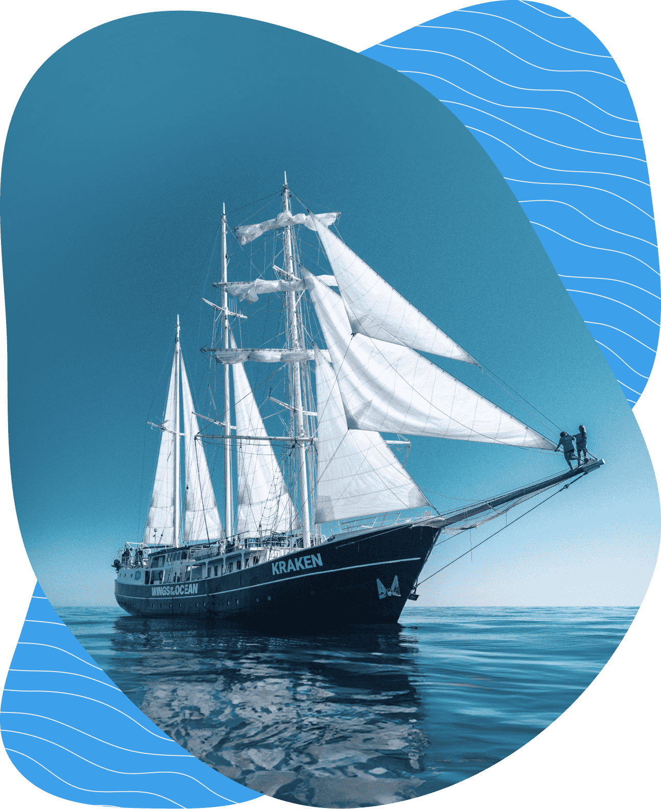 Le Kraken, bateau emblème de l'association Wings of the Ocean
