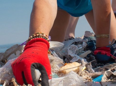Ramassage à Lyon au parc de la Feyssine
