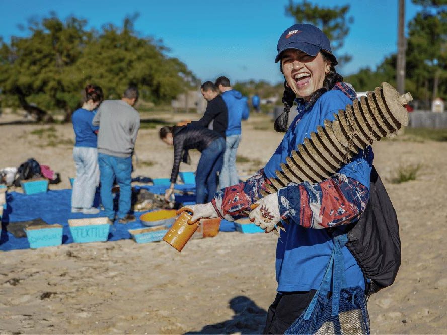 Ramassage de déchets à Andernos